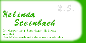 melinda steinbach business card